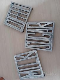 3 sottopentola in metallo