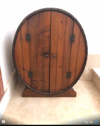 Credenza botte mobile bar in massello