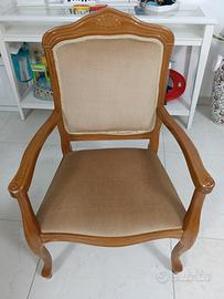 Poltrona in vero legno lucido