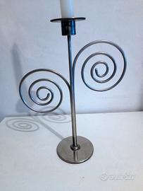 Candelabro argento design moderno contemporaneo