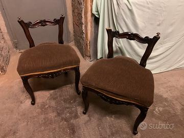 2 sedie anni 60, schienale basso