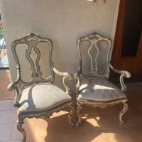 Coppia sedie Stile Luigi XV