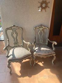 Coppia sedie Stile Luigi XV