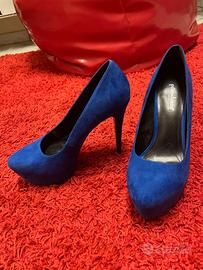 Décolleté Primadonna pelle scamosciata blu