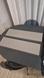 coppia mensole laccato grigio