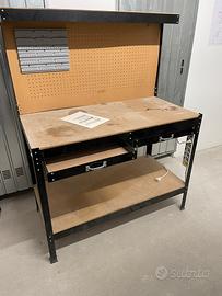 Banco da lavoro metallo e legno con cassetti