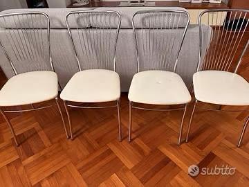 Set sedie mod. Irina  cromata fondello eco-pelle