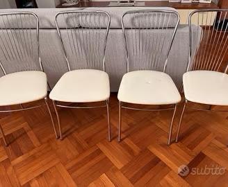 Set sedie mod. Irina  cromata fondello eco-pelle