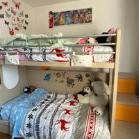 Struttura Letto castello con scalini contenitori