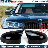 CALOTTE SPECCHIETTI Bmw X3 F25 14-17 Nero Lucido