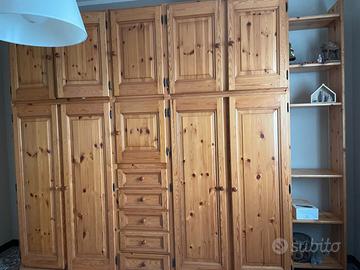 mobile stile tirolese componibile, letto e comó