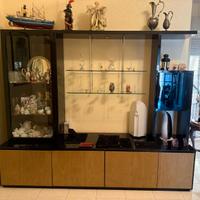 Parete attrezzata nero lucido come nuovo...