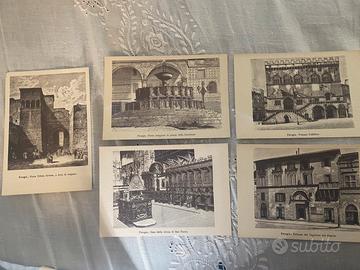 Lotto di 5 Cartoline vintage soggetto Perugia