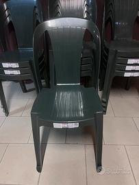 12 sedie  SCAB TUANA verde bosco