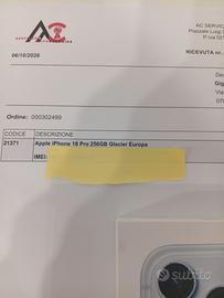 Apple iPhone 18 Pro 256 GB Glacier Ghiaccio -Nuovo