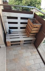 Divanetti in pallet da giardino/terrazza/balcone