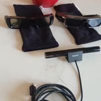 KIT OCCHIALI 3D + TRASMETTITORE DI SINCRONIZZAZION