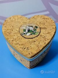 Cofanetto a cuore / Portagioie in sughero