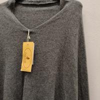 🩶 Poncho lungo misto cashmere Badiali 🩶