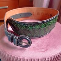 cintura Felisi vera pelle colore verde 