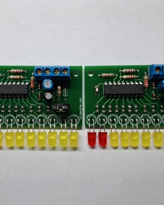 Coppia di VU meter audio a 10 led