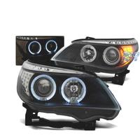 FARI BMW E60 E61 03-07 LED OCCHI ANGEL NERI