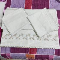 Completo letto matrimoniale in cotone con federe