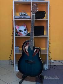 Harley Benton acustica elettrificata blu