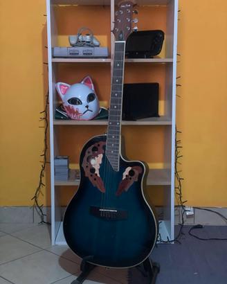 Harley Benton acustica elettrificata blu