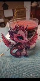 Draghetto rosa simpatico decorativo per
specchiett