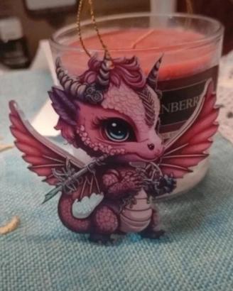 Draghetto rosa simpatico decorativo per
specchiett