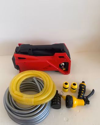 Pompa a batteria acqua con tubi e raccordi