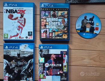 giochi PlayStation 4 fifa, batman, nba, gta 5, ufc