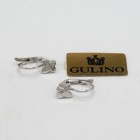 Orecchini in oro bianco 18 kt con farfalle E.81