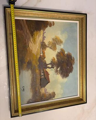 Dipinto Olio su Tela - Paesaggio Rurale