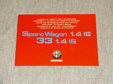 ALLEGATO AL LIBRETTO ALFA 33 S.W. 1.4 IE