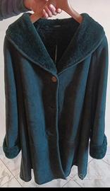 Montone verde muschio in vera pelle made in Italy 