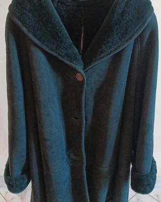 Montone verde muschio in vera pelle made in Italy 