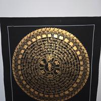 Mantra mandala thangka fatto a mano