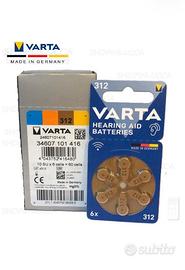 60 Batterie Pile VARTA 312 per Apparecchi Acustici
