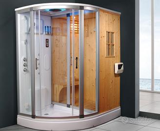 Cabina idrom. sauna finlandese bagno turco 170x130