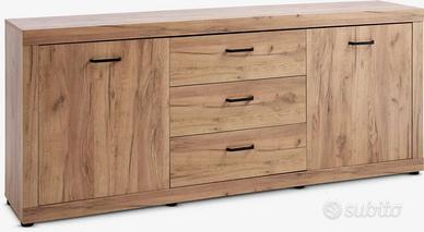nuovo mobile credenza in rovere 2 ante 3 cassetti
