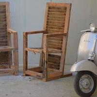 poltrona in legno - stile shabby