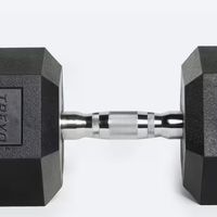 Coppia Manubri gommati TREXO Hex 25 kg