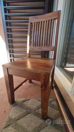 4 sedie in teak massello 