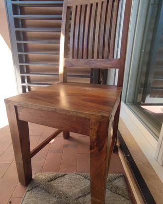 4 sedie in teak massello 