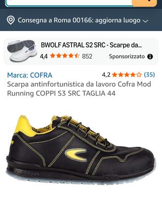 SCARPE ANTINFORTUNISTICHE "COFRA"