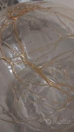 lampadario a palla in vetro stile murano