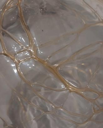lampadario a palla in vetro stile murano
