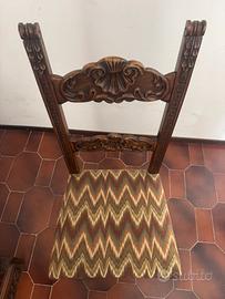 Set di 6 sedie antiche in legno
